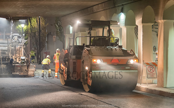 Night Paving - Compaction