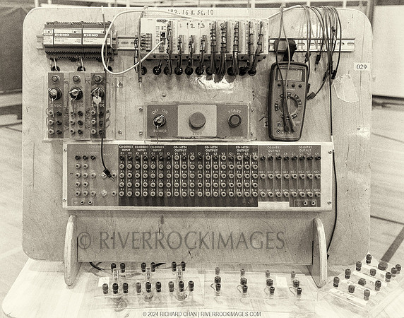 Antique programmatic logic controller (PLC).