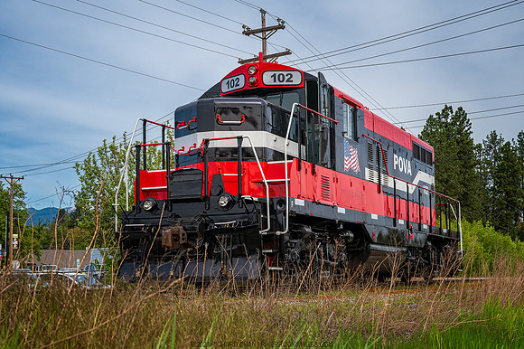 Semi-retired diesel/electric locomotive.