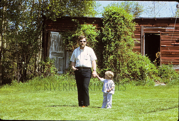 19 Clint and Lara in Grandma Carroll's backyard