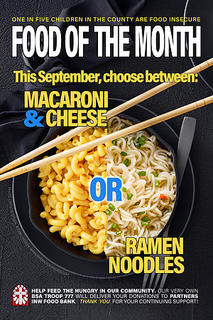 September - Macaroni, Cheese & Ramen Noodles